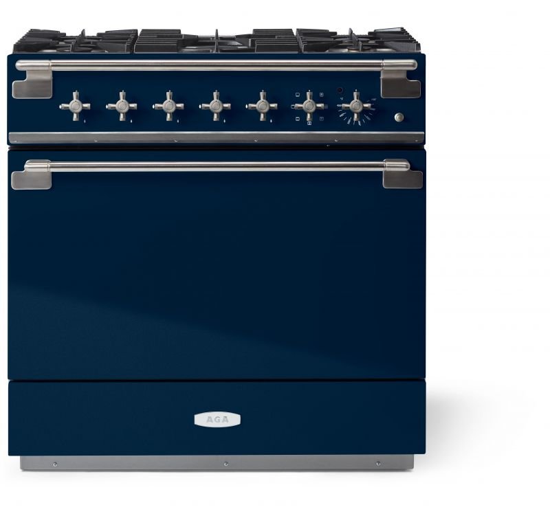 AGA 36 Dual Fuel Range, Indigo