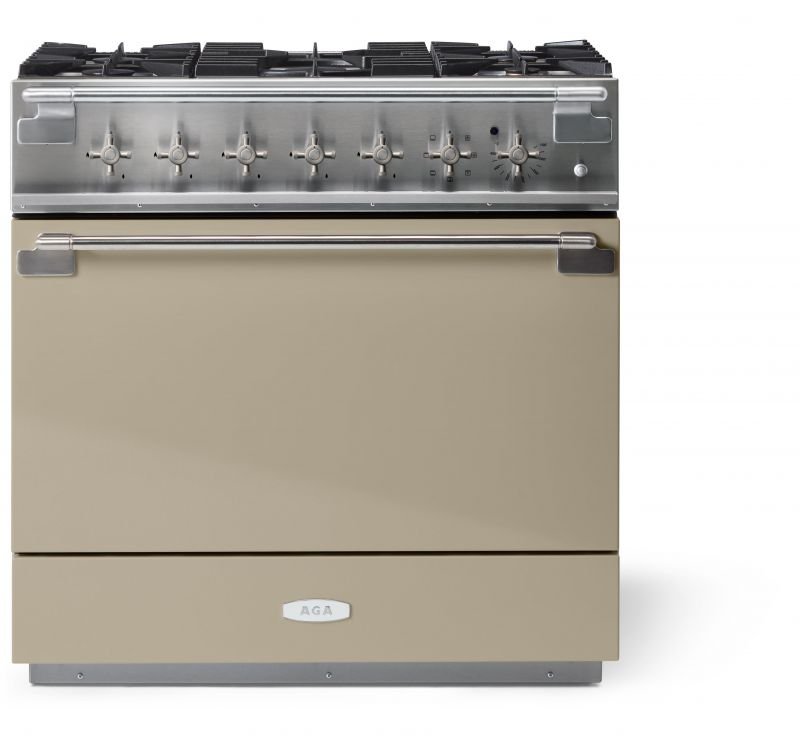 AGA 36 Dual Fuel Range, Fawn