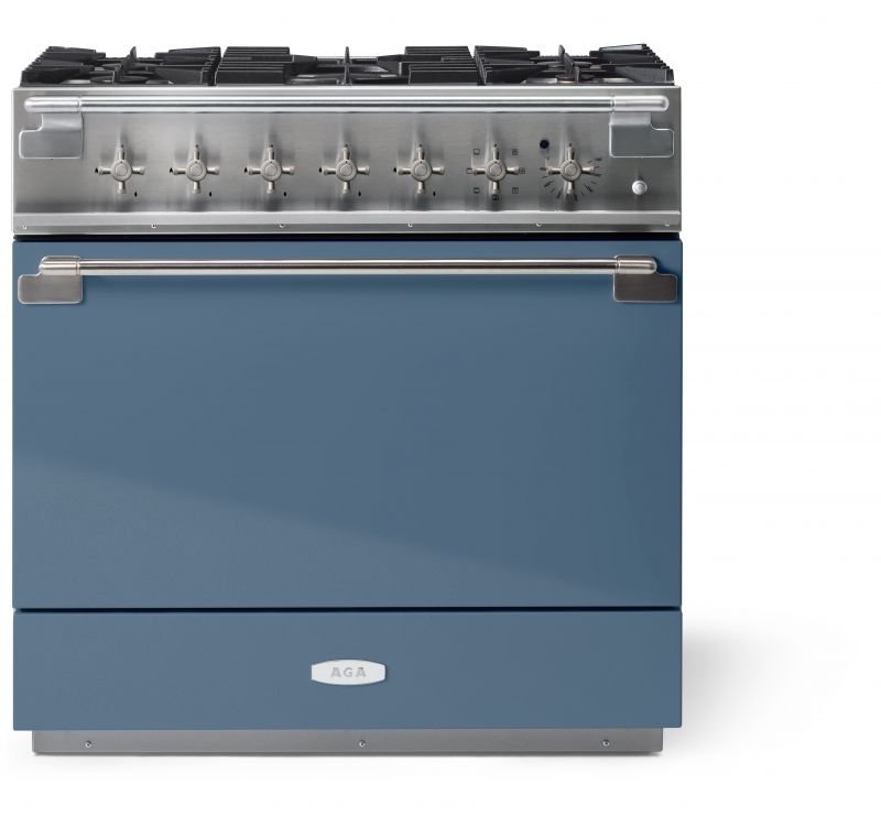 AGA 36 Dual Fuel Range, Stone Blue