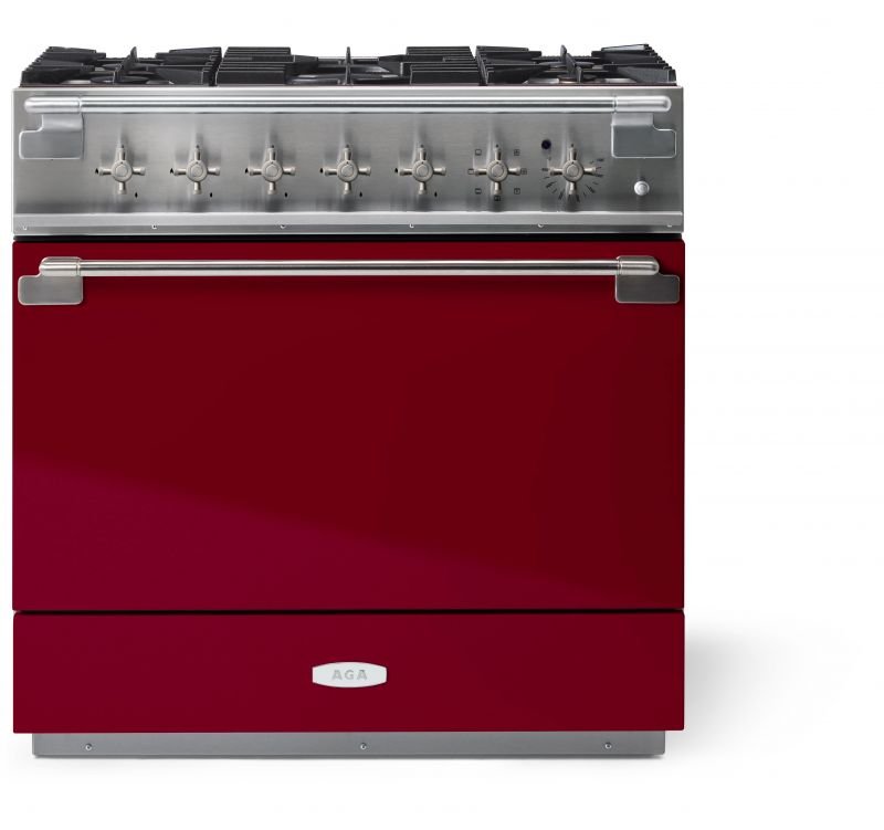 AGA 36 Dual Fuel Range, Cranberry