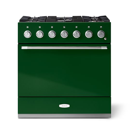 AGA Mercury 36" Dual Fuel Model Range, Cornwall Green