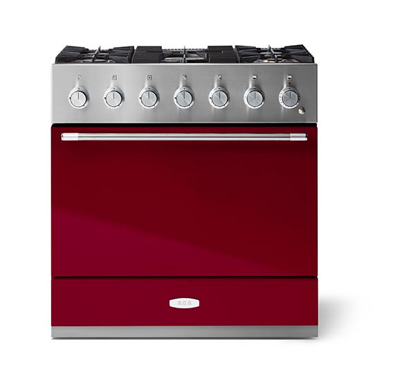 AGA Mercury 36" Dual Fuel Model Range, Cranberry