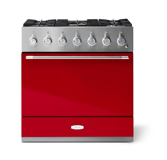 AGA Mercury 36" Dual Fuel Model Range, Piccadilly Red