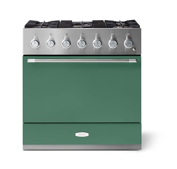 AGA Mercury 36" Dual Fuel Model Range, Mineral Green