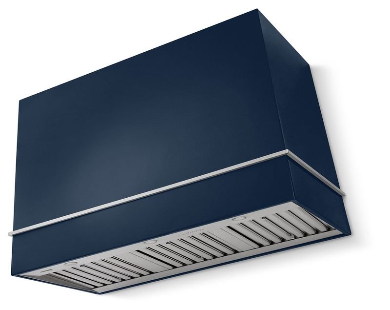 AGA Loge 48" Range Hood, Indigo and Polished Chrome Trim
