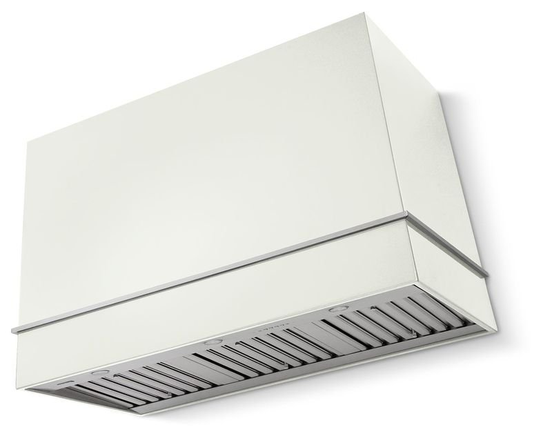 AGA Loge 48" Range Hood, White and Polished Brass Trim