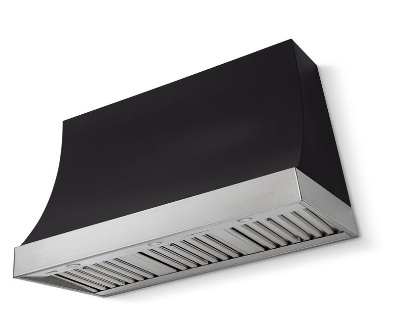 AGA Marquee 36" Range Hood, Matte Black and Brushed Brass Trim