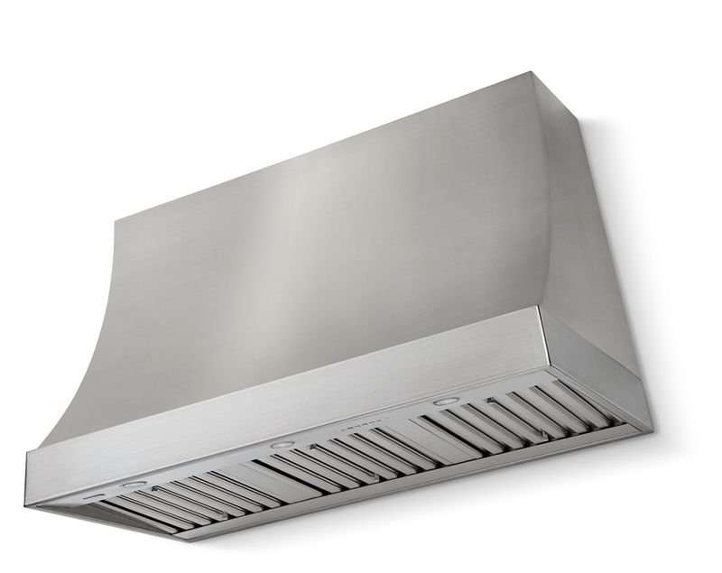 AGA Marquee 36" Range Hood, Stainless Steel and Antique Brass Trim
