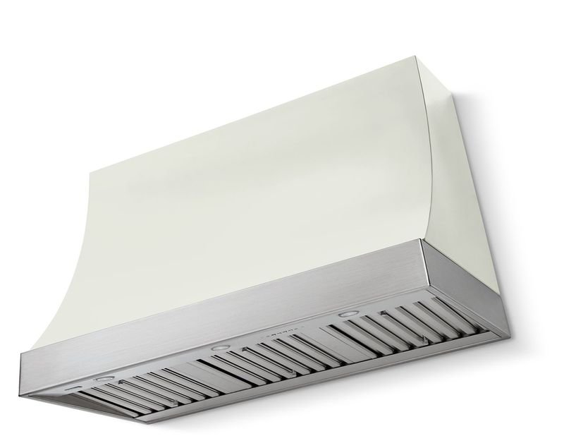 AGA Marquee 48" Range Hood, White and Polished Chrome Trim
